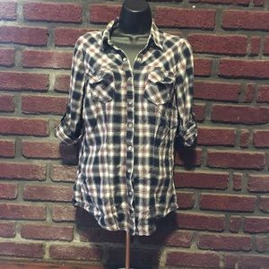Girl’s Plaid Button Up